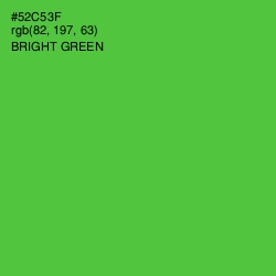 #52C53F - Bright Green Color Image