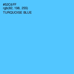 #52C6FF - Turquoise Blue Color Image