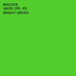 #52CD2B - Bright Green Color Image