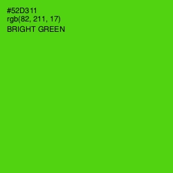 #52D311 - Bright Green Color Image