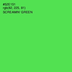 #52E151 - Screamin' Green Color Image