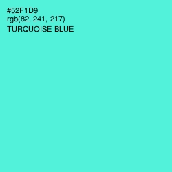 #52F1D9 - Turquoise Blue Color Image