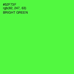#52F73F - Bright Green Color Image