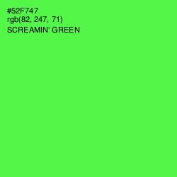 #52F747 - Screamin' Green Color Image
