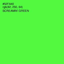 #52FA40 - Screamin' Green Color Image