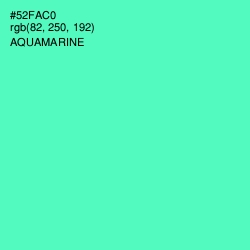 #52FAC0 - Aquamarine Color Image