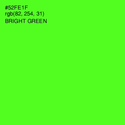 #52FE1F - Bright Green Color Image