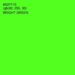 #52FF1E - Bright Green Color Image