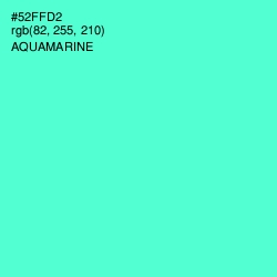 #52FFD2 - Aquamarine Color Image