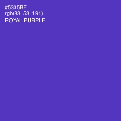 #5335BF - Royal Purple Color Image