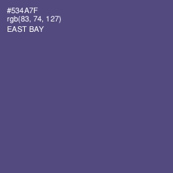 #534A7F - East Bay Color Image