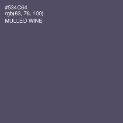 #534C64 - Mulled Wine Color Image