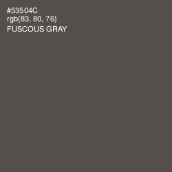 #53504C - Fuscous Gray Color Image