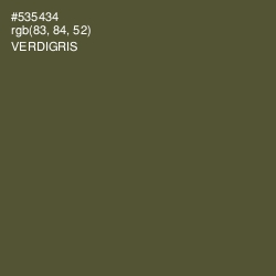 #535434 - Verdigris Color Image