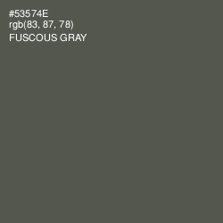 #53574E - Fuscous Gray Color Image