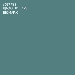 #537F81 - Bismark Color Image