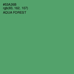 #53A26B - Aqua Forest Color Image