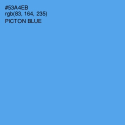 #53A4EB - Picton Blue Color Image