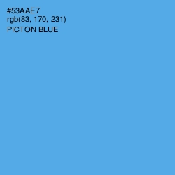 #53AAE7 - Picton Blue Color Image