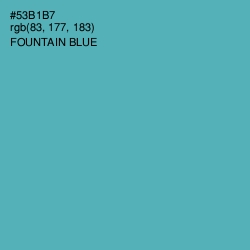 #53B1B7 - Fountain Blue Color Image