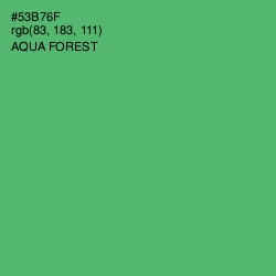 #53B76F - Aqua Forest Color Image