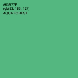 #53B77F - Aqua Forest Color Image