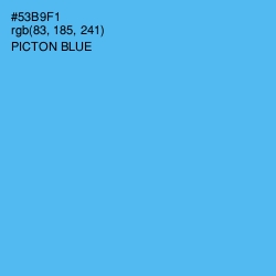 #53B9F1 - Picton Blue Color Image