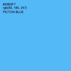 #53B9F7 - Picton Blue Color Image