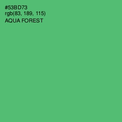 #53BD73 - Aqua Forest Color Image