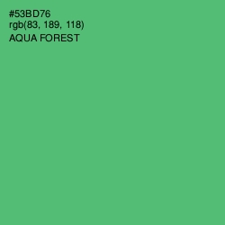 #53BD76 - Aqua Forest Color Image