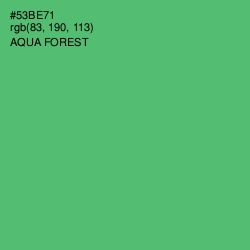 #53BE71 - Aqua Forest Color Image