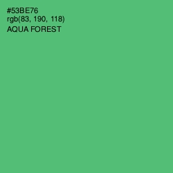 #53BE76 - Aqua Forest Color Image