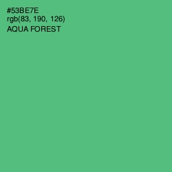 #53BE7E - Aqua Forest Color Image
