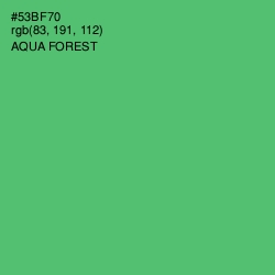 #53BF70 - Aqua Forest Color Image