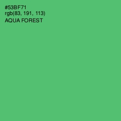 #53BF71 - Aqua Forest Color Image