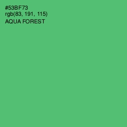 #53BF73 - Aqua Forest Color Image