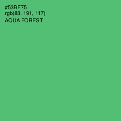 #53BF75 - Aqua Forest Color Image