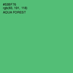 #53BF76 - Aqua Forest Color Image