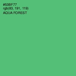 #53BF77 - Aqua Forest Color Image