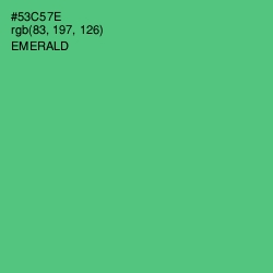 #53C57E - Emerald Color Image