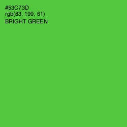 #53C73D - Bright Green Color Image