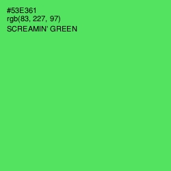#53E361 - Screamin' Green Color Image