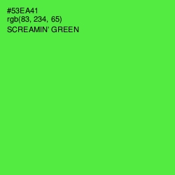 #53EA41 - Screamin' Green Color Image