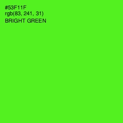 #53F11F - Bright Green Color Image