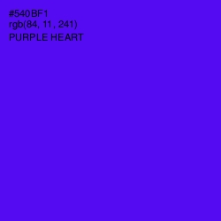 #540BF1 - Purple Heart Color Image