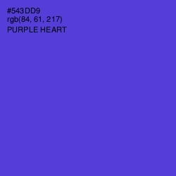 #543DD9 - Purple Heart Color Image