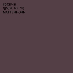 #543F46 - Matterhorn Color Image