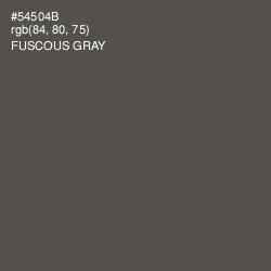 #54504B - Fuscous Gray Color Image