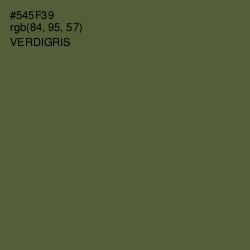 #545F39 - Verdigris Color Image