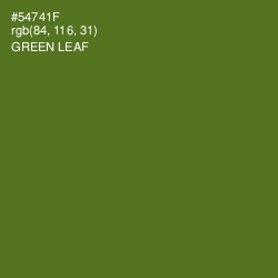 #54741F - Green Leaf Color Image